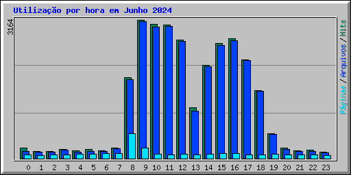 Utilizao por hora em Junho 2024